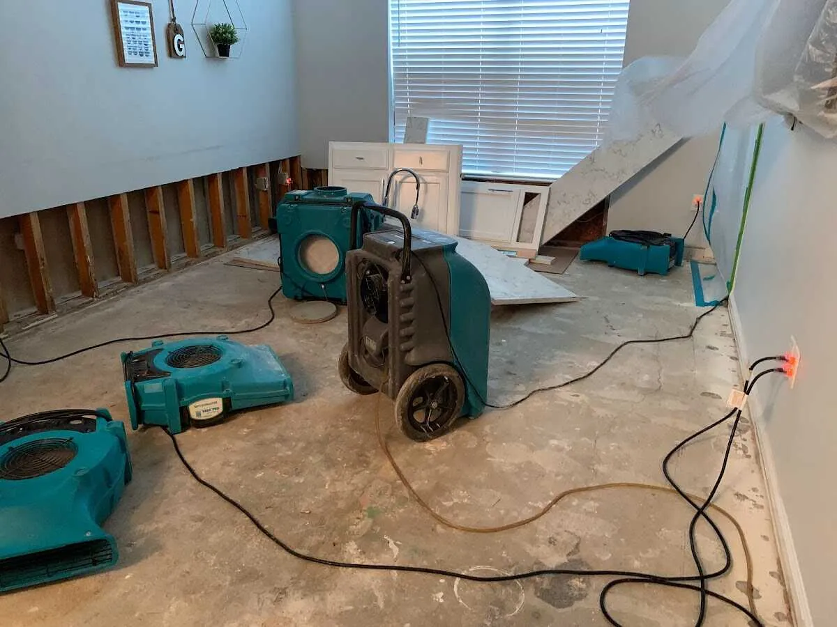 Dehumidifier in flood-cut room for Water Extraction & Removal in Islamorada, Village of Islands
